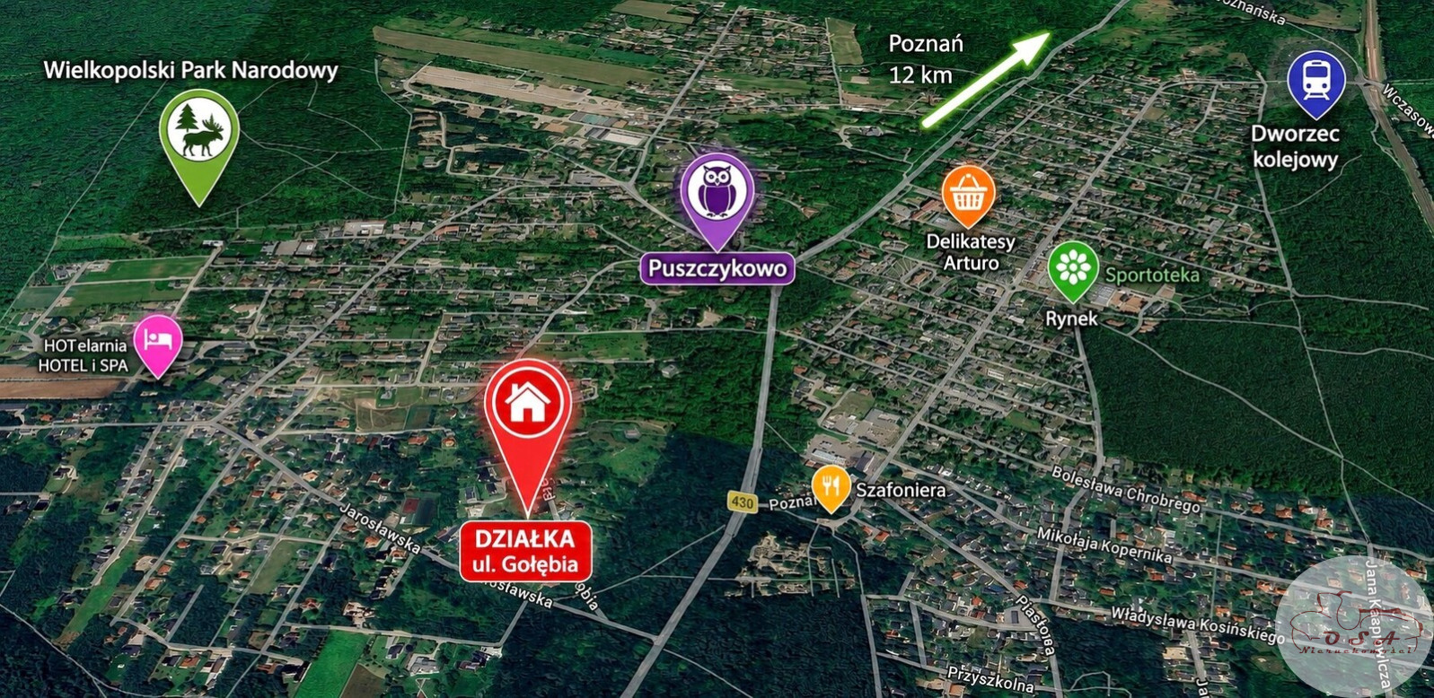 Działka Sprzedaż Puszczykowo Stare Puszczykowo Gołębia 7