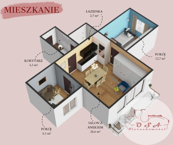 Mieszkanie Sprzedaż Czempiń Spółdzielców 14