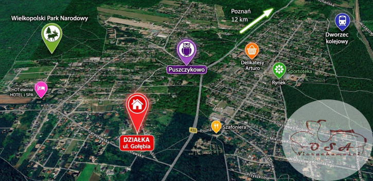 Działka Sprzedaż Puszczykowo Stare Puszczykowo Gołębia 7