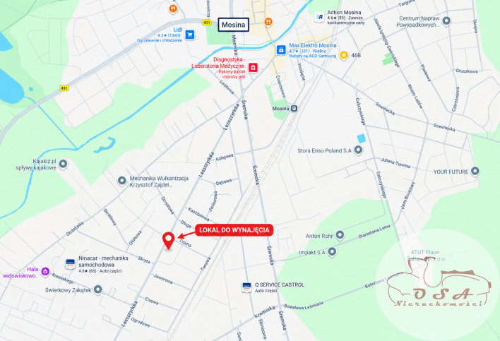 Lokal Wynajem Mosina Leszczyńska 18